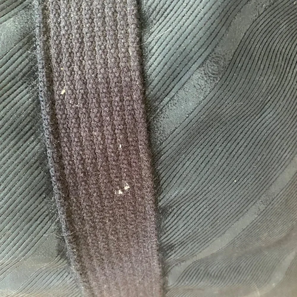 Chanterelle Repurposed Rubber Duffel Bag Adjustable Strap‎ Leather Accents